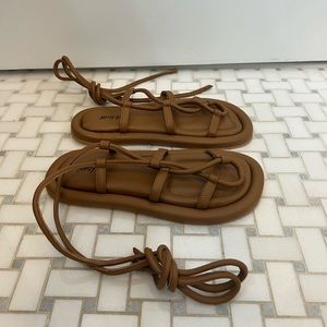 Nasty Gal lace tie up sandals
